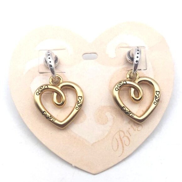 Brighton Fresco 3-Pc Set Silver & Gold Plated Necklace Earrings Bracelet & Tin - Picture 7 of 8